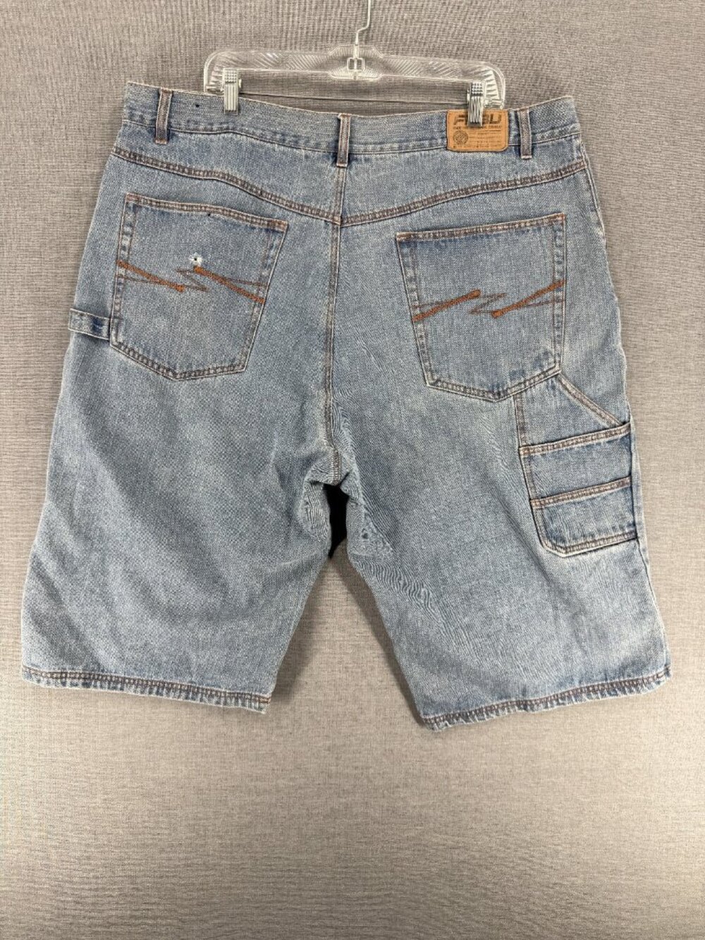 Vtg Fubu Denim Jeans Shorts Mens 44 14" Pockets Hip Hop Baggy Streetwear Jorts